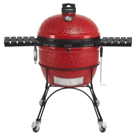 KAMADO JOE Big Joe II Grill, 452 sqin Primary Cooking Surface, 1056 sqin Secondary Cooking Surface, Red BJ24RHC